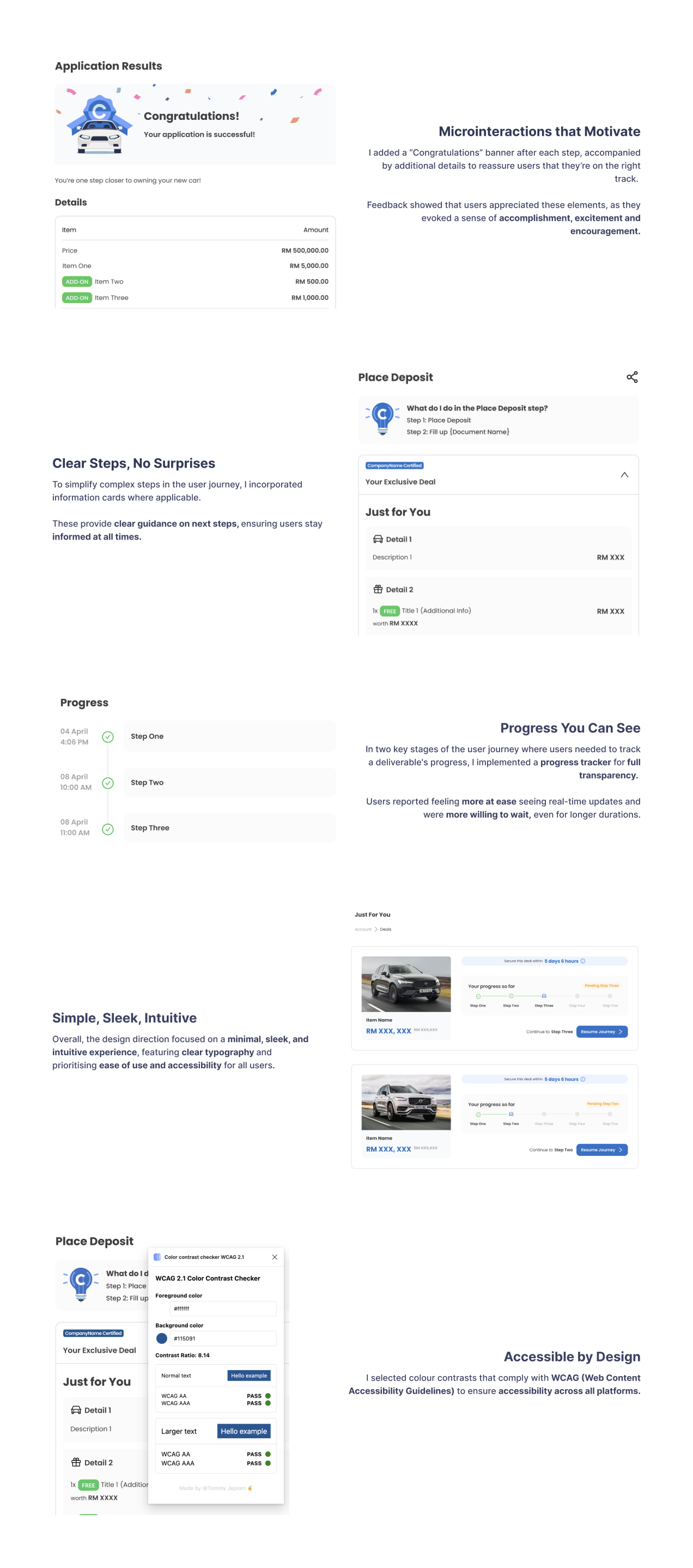 Visual design components